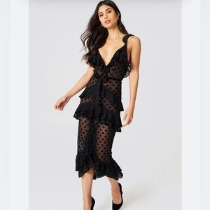 For Love and Lemons Dotty Midi dress Size S
